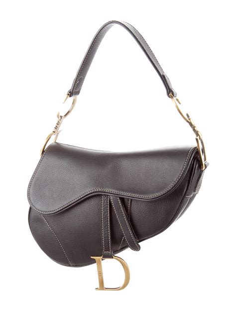 christian dior leather saddle bag.